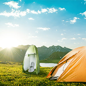 Camping Shower Tent 7FT Instant Up Privacy Tents, Portable Toilet Tent Outdoor Dressing Room, Foldable Camp Sun Shelter For Beach Fishing