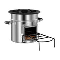 Camping Rocket Stove, Wood Burning Portable Rocket Stove With Carrying Bag For Backpacking, Stainless Steel, Single Door, Burn Wood, Twigs Or Sticks For Outdoor Cooking, Backyard, Camp Cooking